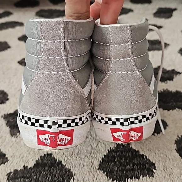 Vans Old Skool Ska-Hi Gray Suede Canvas Shoes Size 1 - Picture 7 of 9
